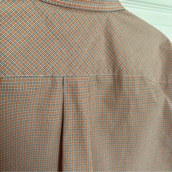 Tommy Hilfiger Long Sleeve Collared Orange and Blue Plaid Shirt Size Large - Picture 4 of 9